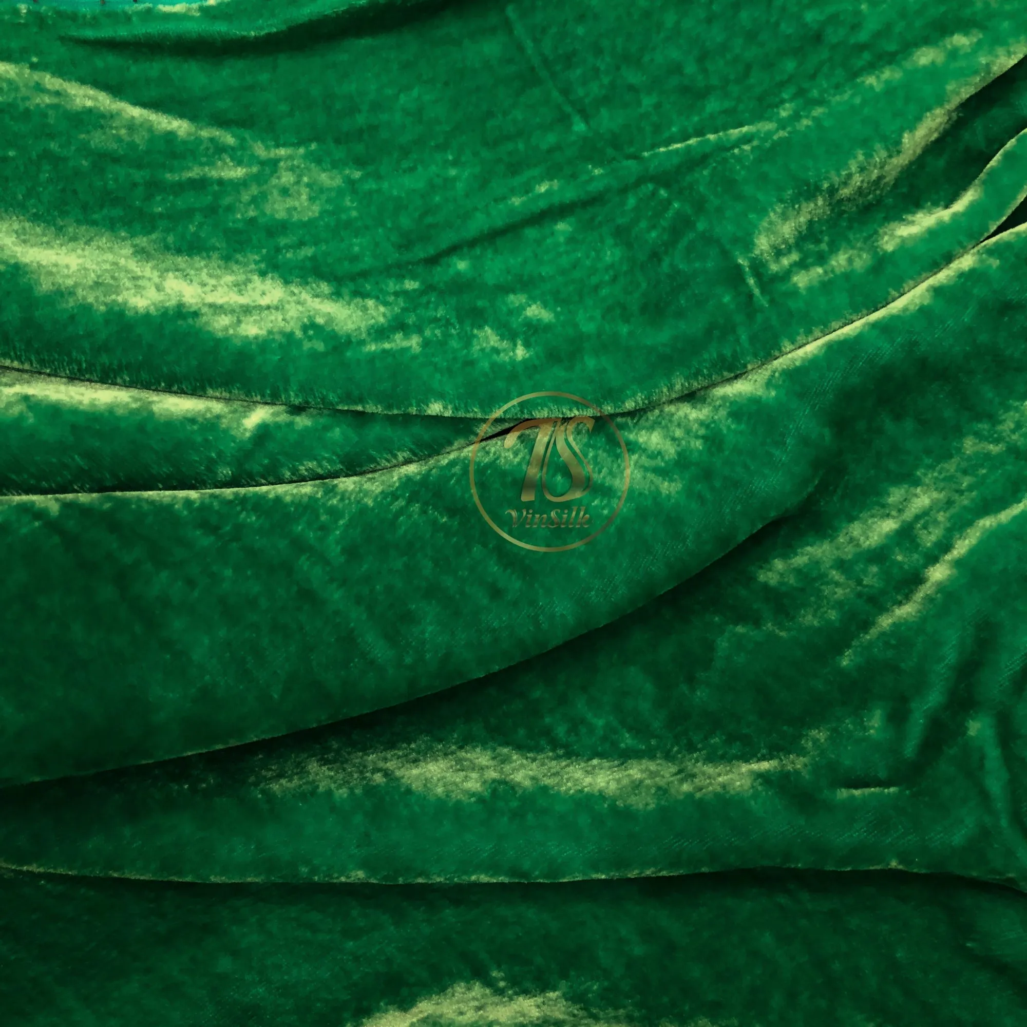 100% MULBERRY SILK VELVET fabric by the yard - Green Silk Velvet for Dress, Skirt, High End Garment - Silk apparel fabric