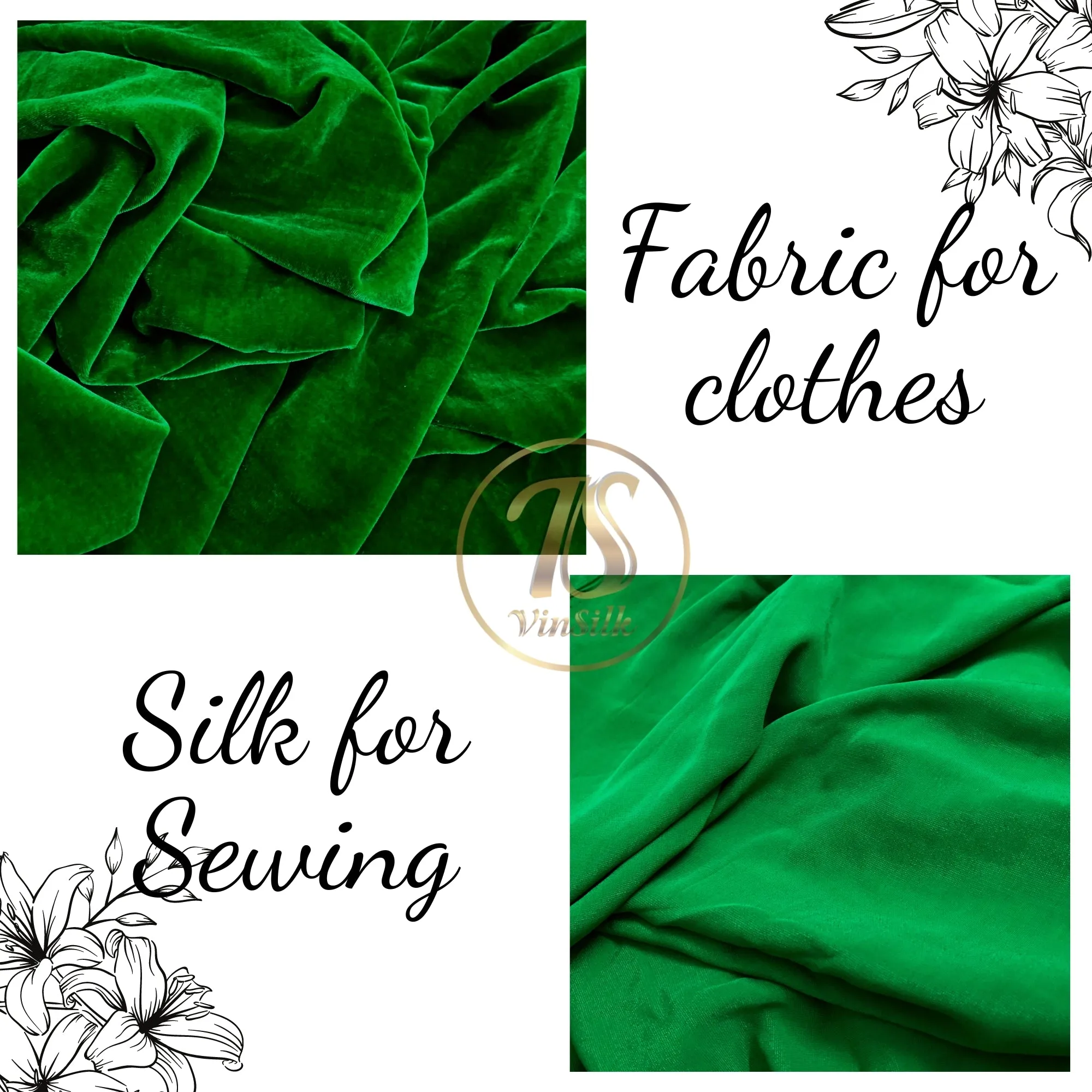 100% MULBERRY SILK VELVET fabric by the yard - Luxury Silk Velvet for Dress, Skirt, High End Garment - Silk apparel fabric - Green silk velvet