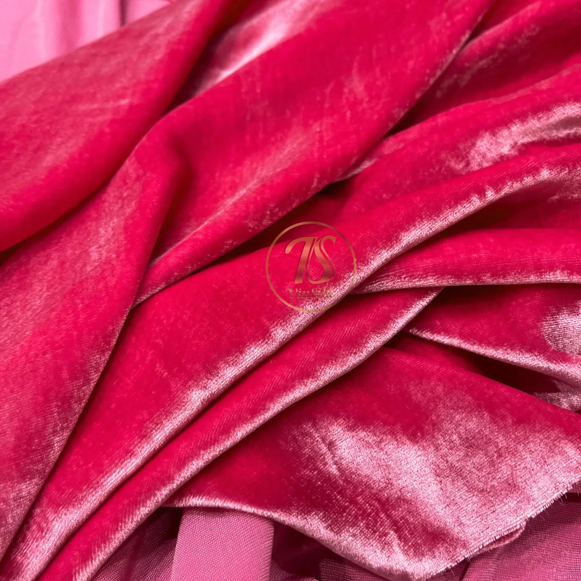 100% MULBERRY SILK VELVET fabric by the yard - Luxury Silk Velvet for Dress, Skirt, High End Garment - Silk apparel fabric - Pink silk velvet