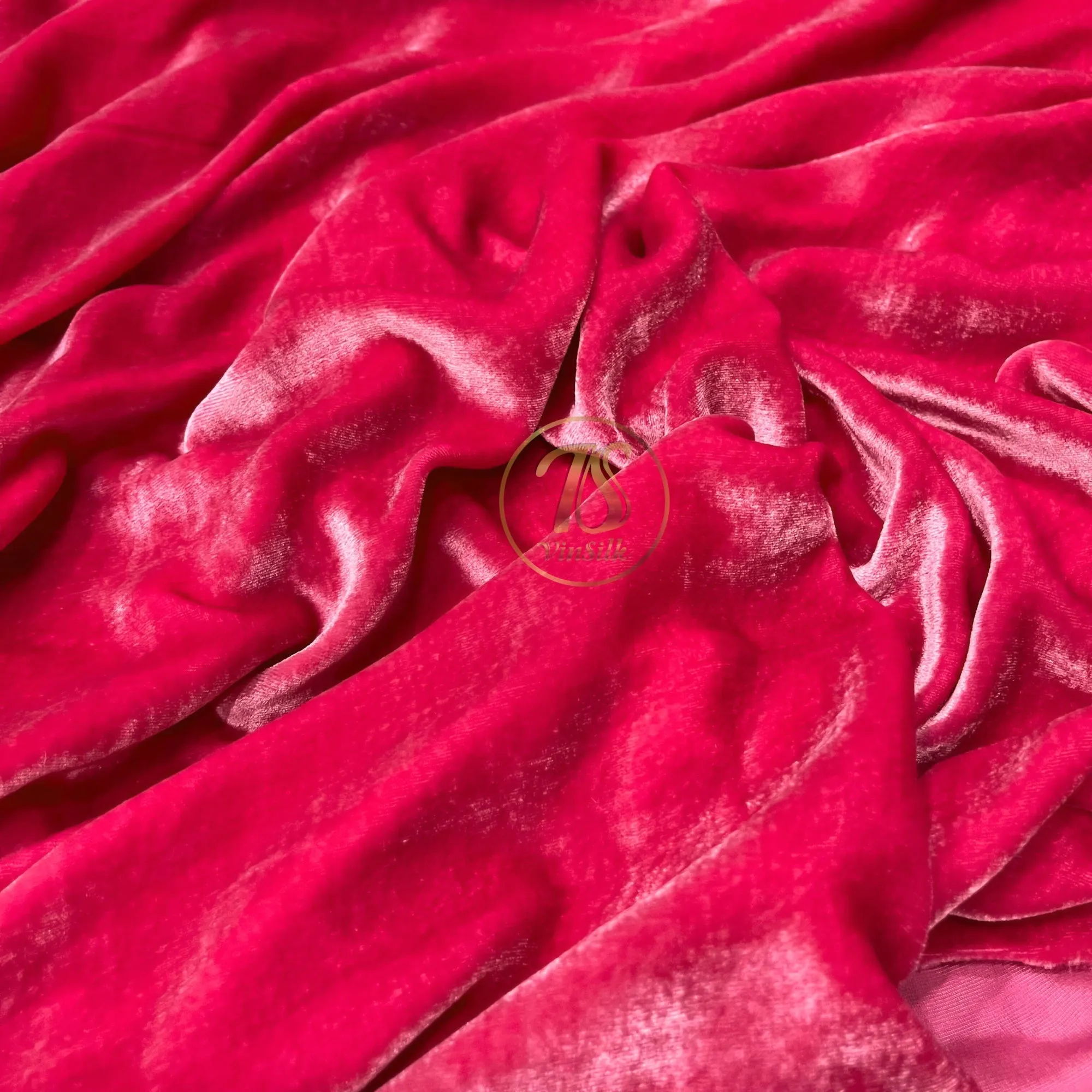 100% MULBERRY SILK VELVET fabric by the yard - Luxury Silk Velvet for Dress, Skirt, High End Garment - Silk apparel fabric - Pink silk velvet