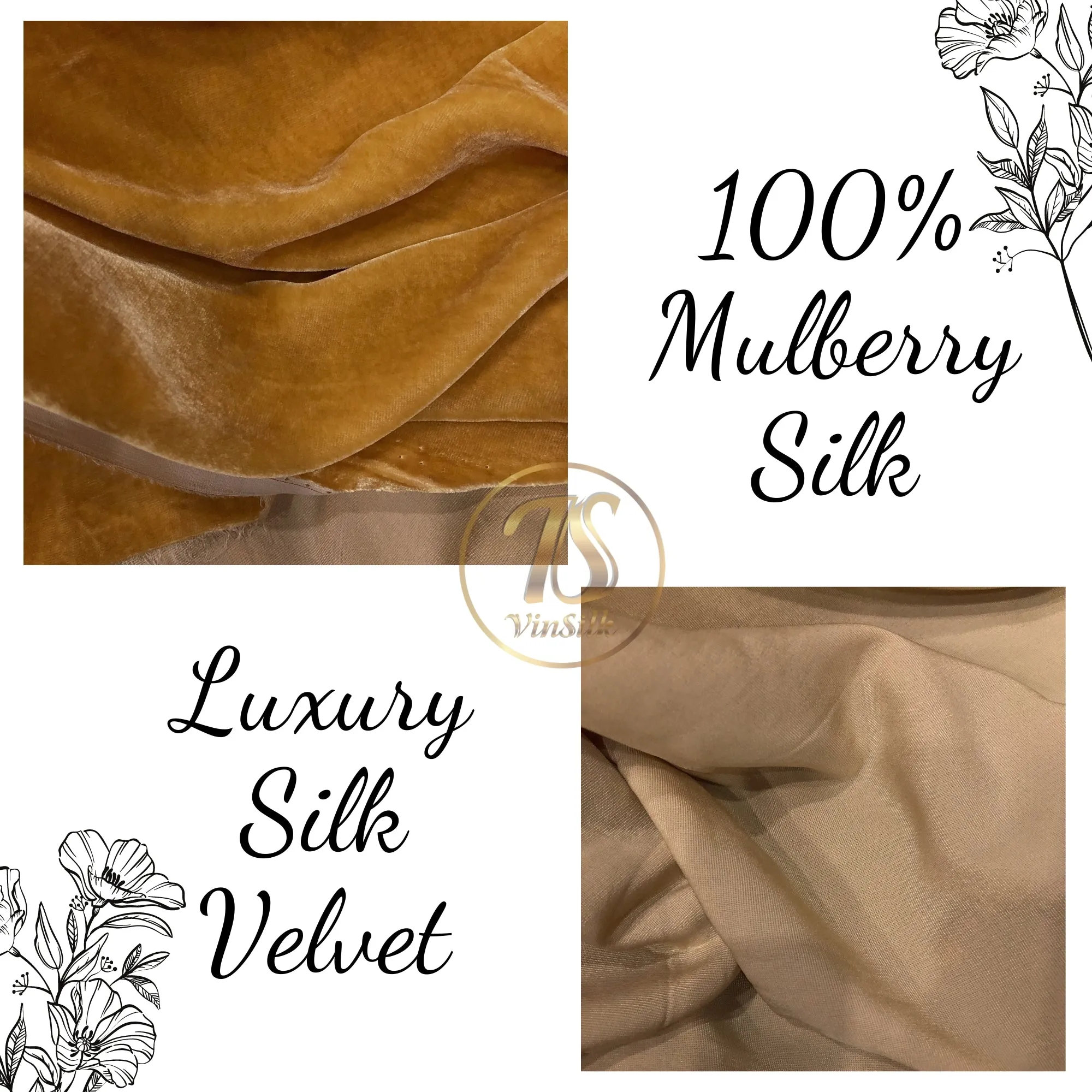 100% MULBERRY SILK VELVET fabric by the yard - Luxury Silk Velvet for Dress, Skirt, High End Garment - Silk apparel fabric - Sewing fabric