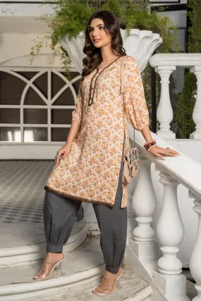 1PC Anarkali Digital Linen Shirt 41