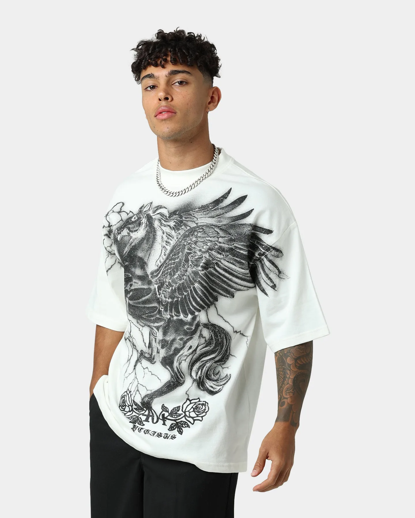 404 Pegasus Vintage T-Shirt Off White