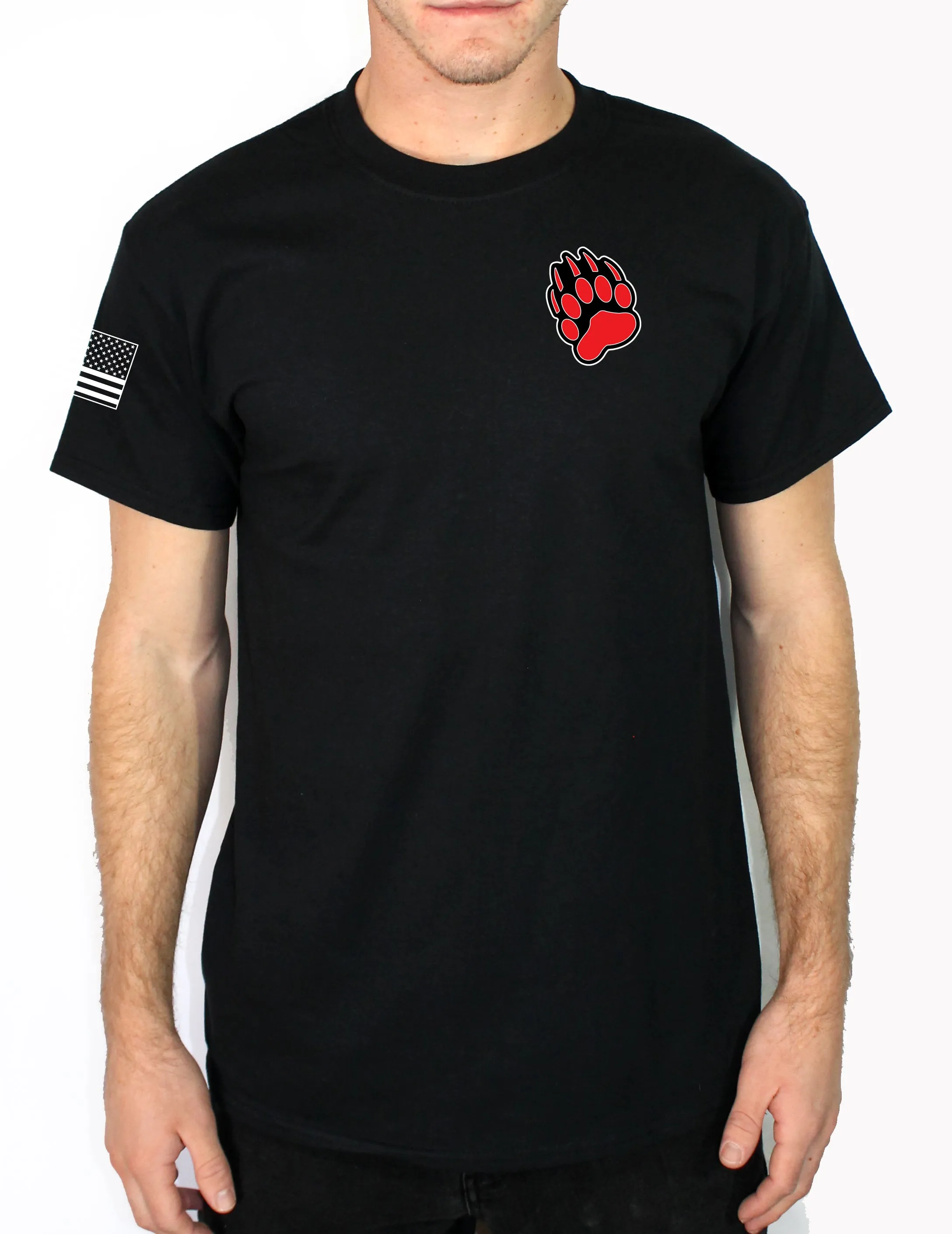 50-50 Blend Black Unisex PT Short Sleeve Shirt. Approved for PT