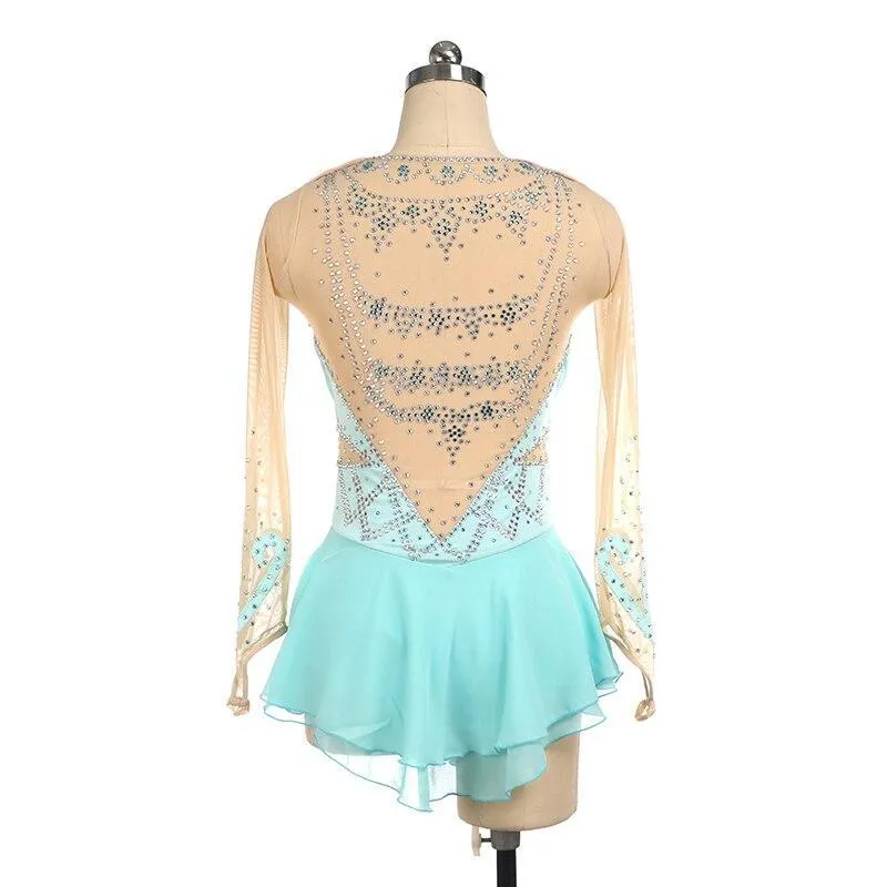 Adult Turquoise Competition Figure Skating Dress Available 12 Colors BSU060827