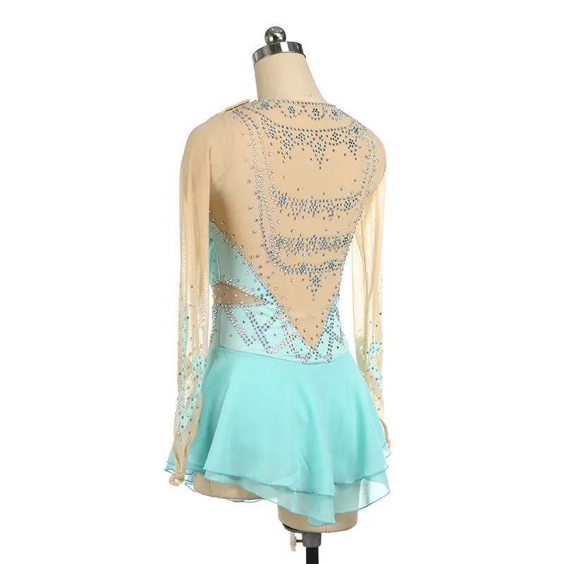 Adult Turquoise Competition Figure Skating Dress Available 12 Colors BSU060827