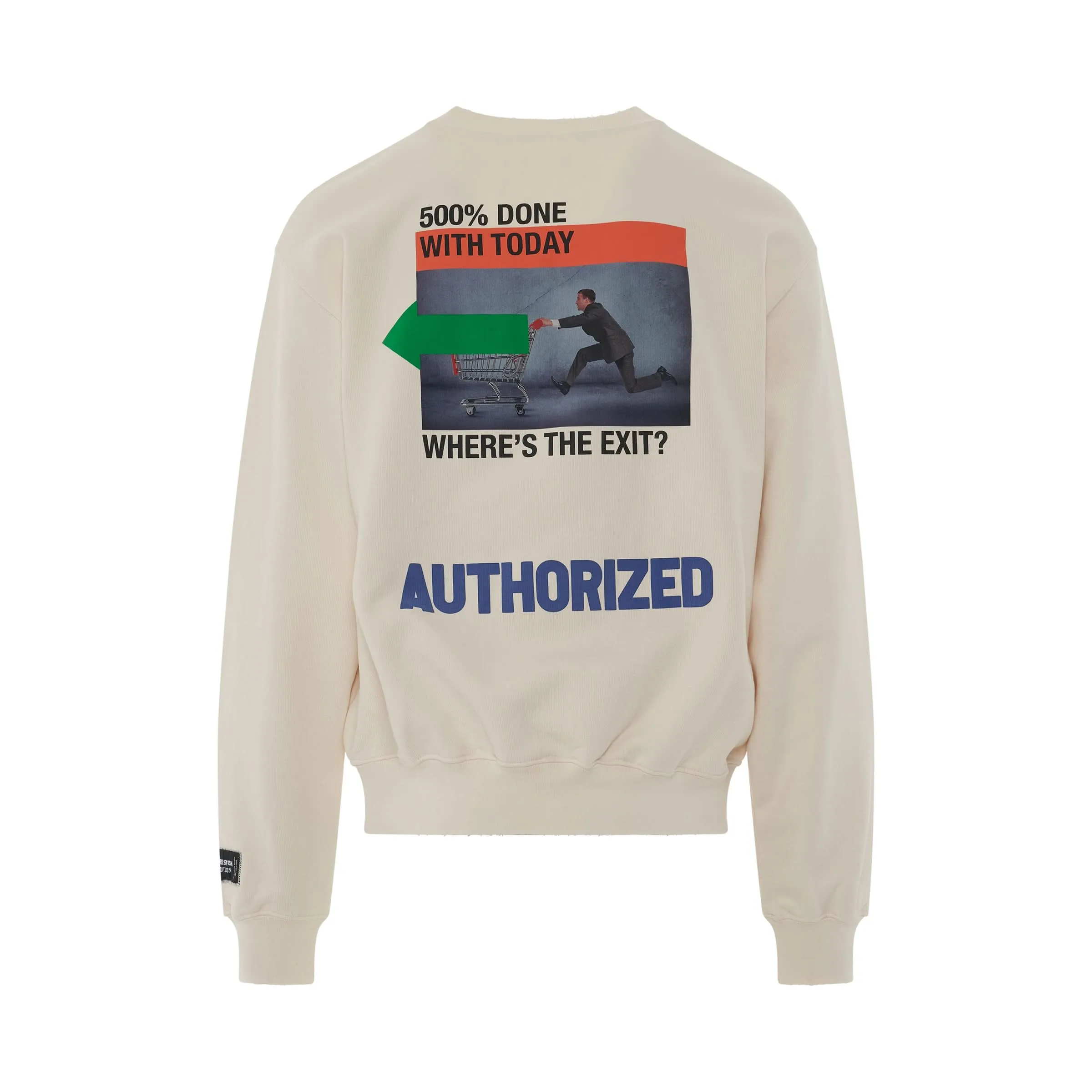 A.F. Authorized Oversized Crewneck Jumper in Off White