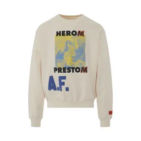 A.F. Authorized Oversized Crewneck Jumper in Off White