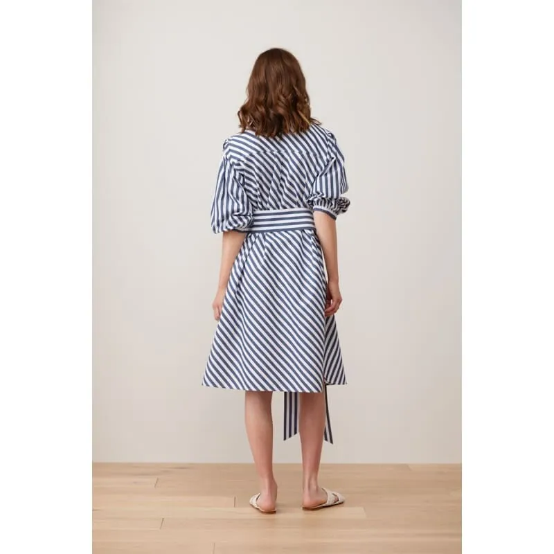 Afternoon Tea Dress | Navy Stripe