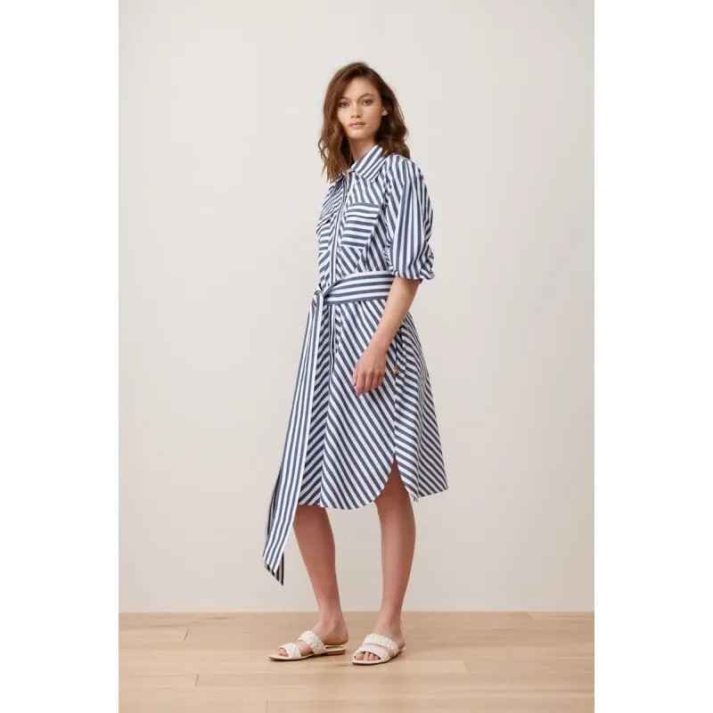 Afternoon Tea Dress | Navy Stripe