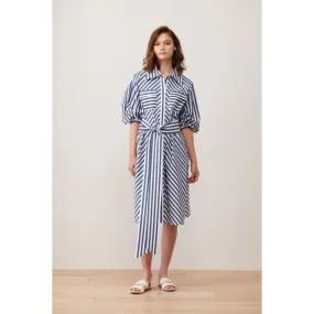 Afternoon Tea Dress | Navy Stripe