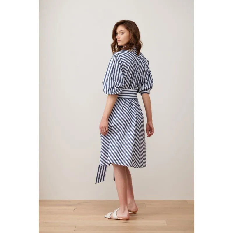 Afternoon Tea Dress | Navy Stripe