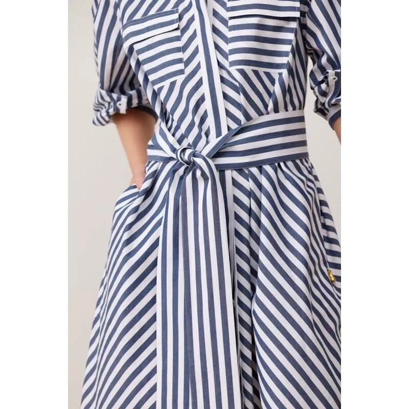 Afternoon Tea Dress | Navy Stripe