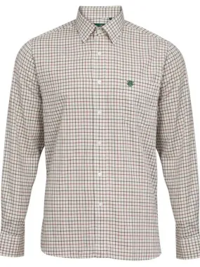 ALAN PAINE Aylesbury Shooting Shirt - Mens Country Check - Red