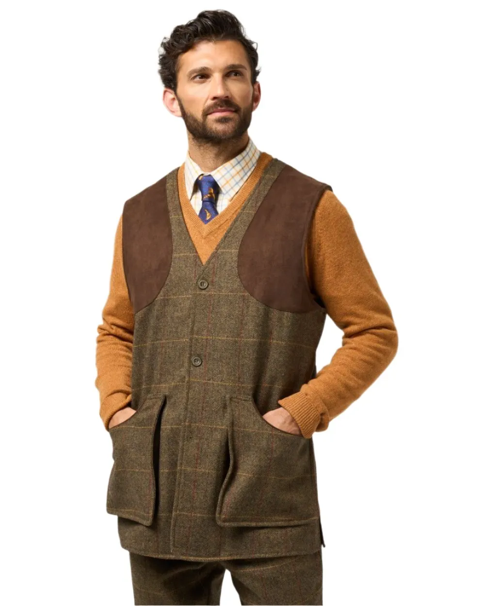 Alan Paine Combrook Tweed Shooting Waistcoat