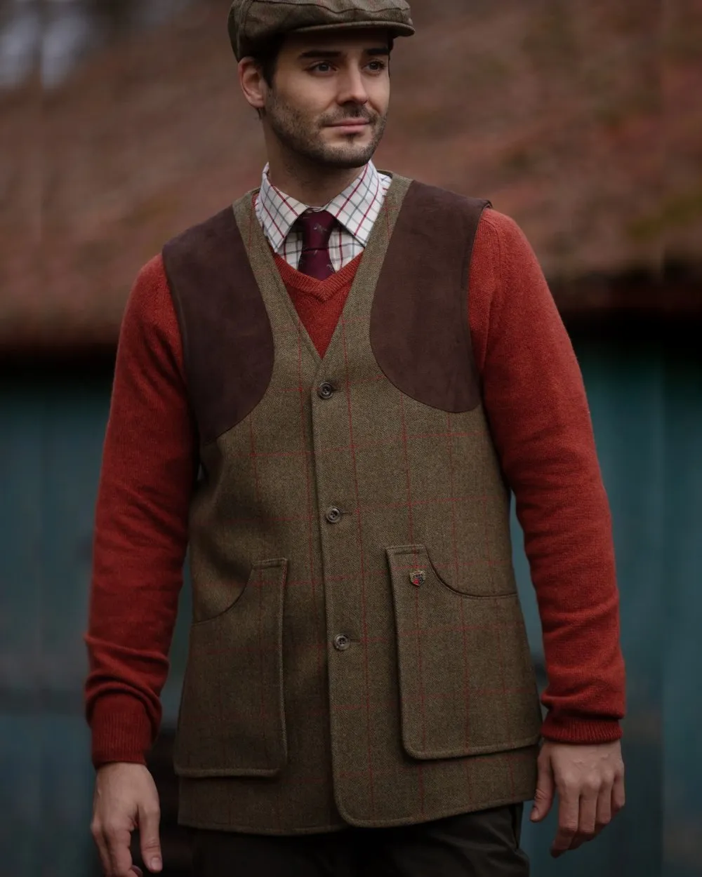 Alan Paine Combrook Tweed Shooting Waistcoat