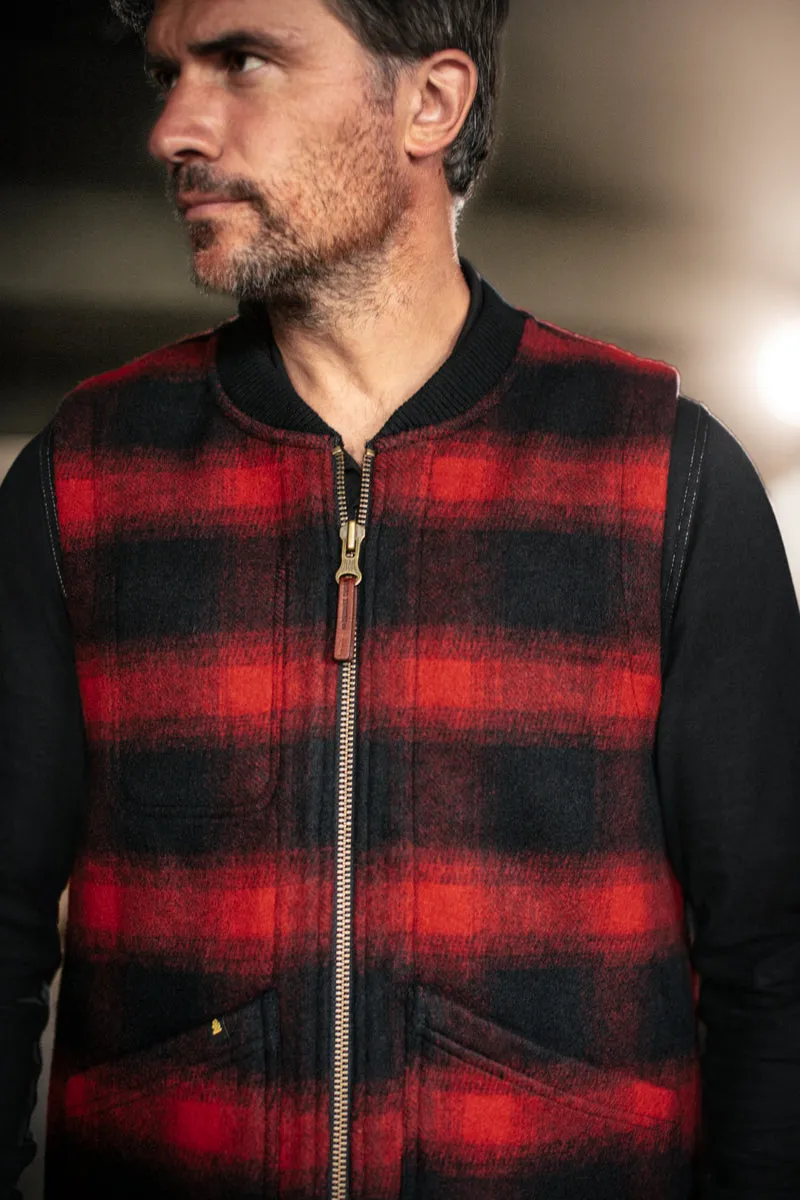 &SONS Kodiak Gilet Red Check