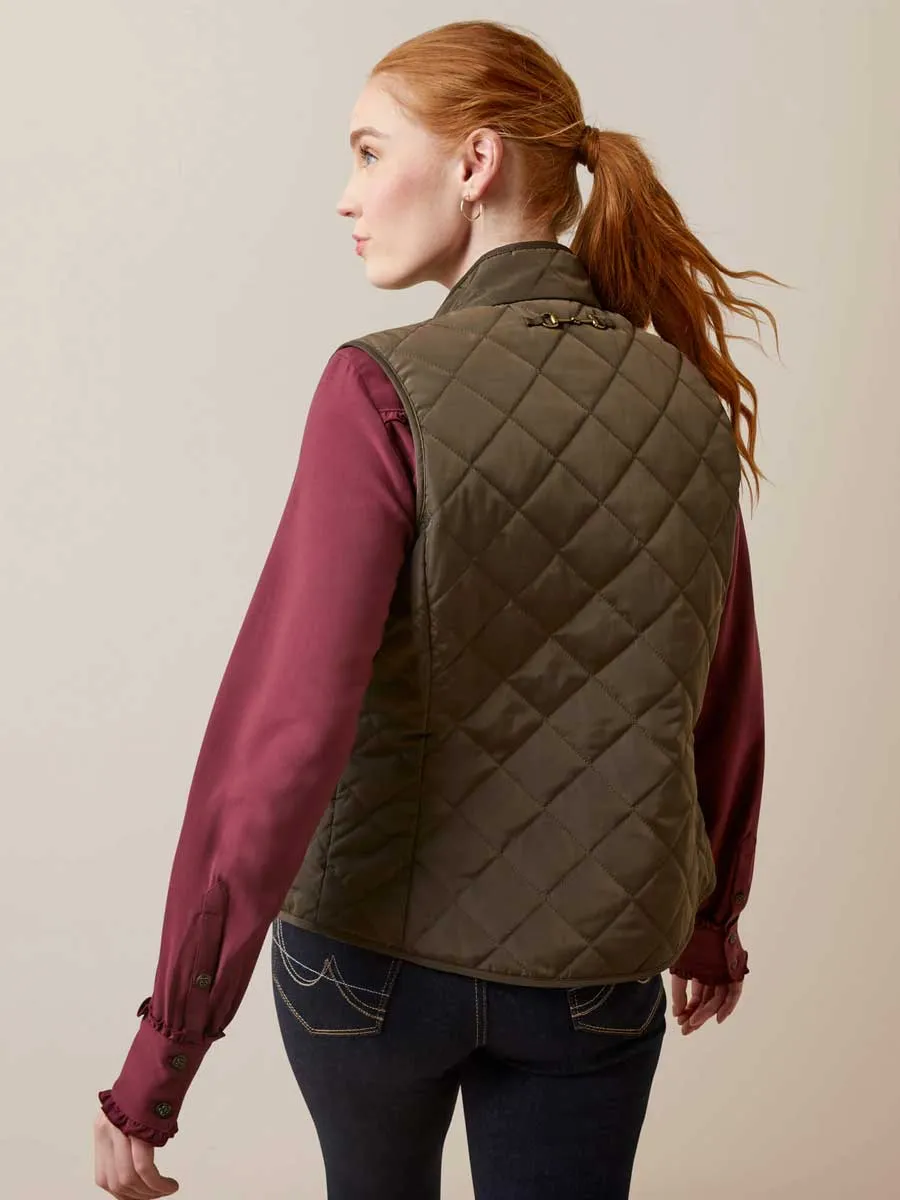 ARIAT Woodside Quilted Gilet - Womens - Earth