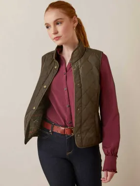 ARIAT Woodside Quilted Gilet - Womens - Earth