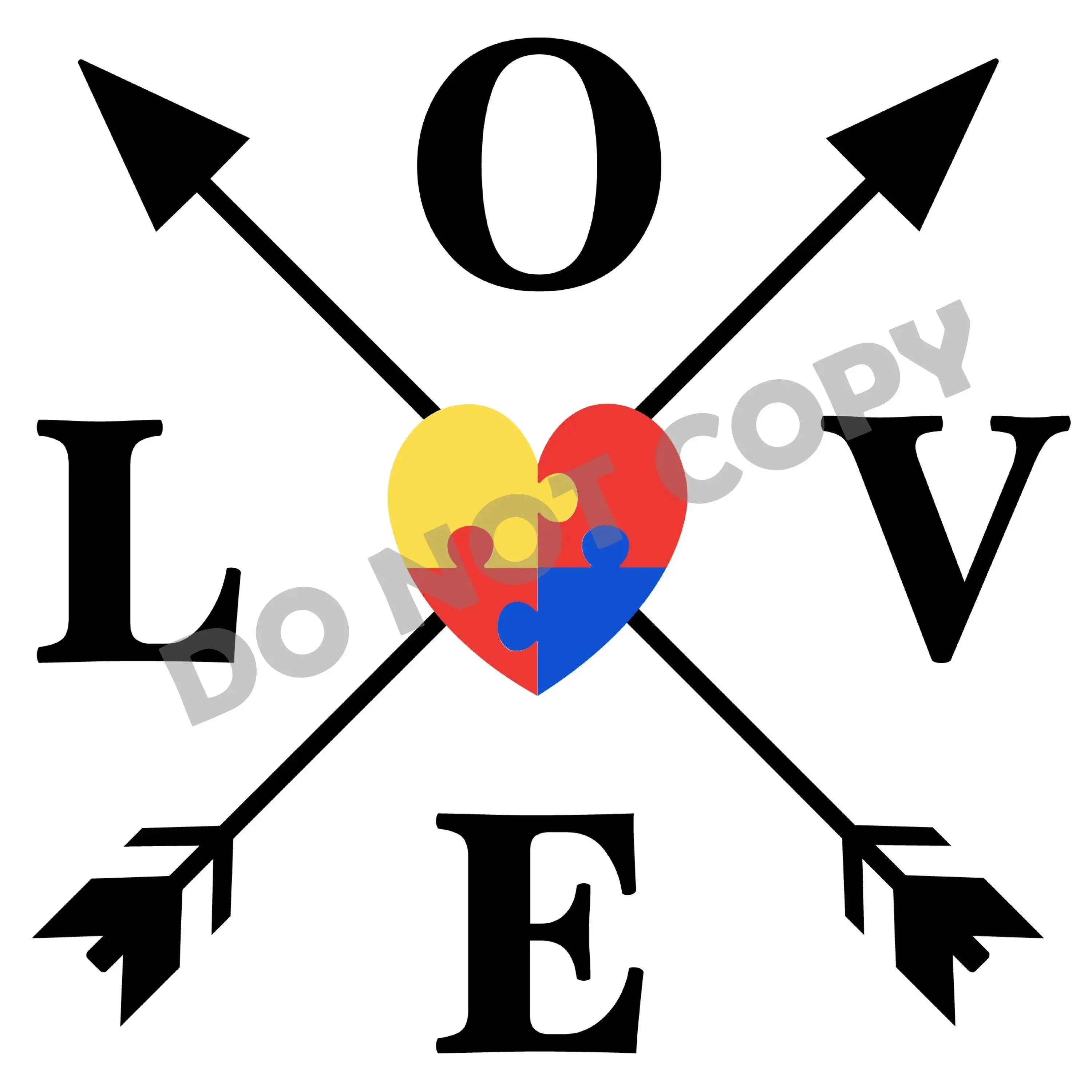 Autism Love Arrow - DTF Transfer