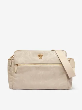 Baby Barocco Logo Changing Bag in Beige (40cm)