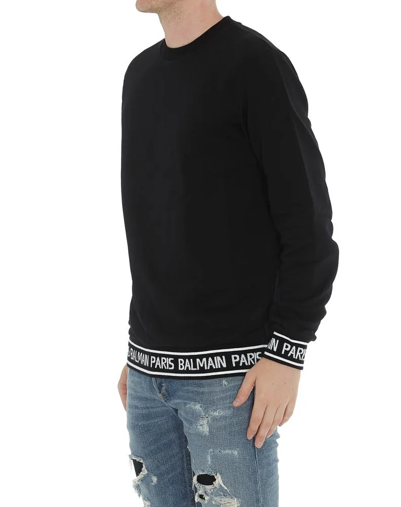 Balmain Logo Band Crewneck Jumper