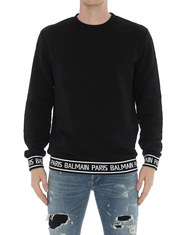 Balmain Logo Band Crewneck Jumper