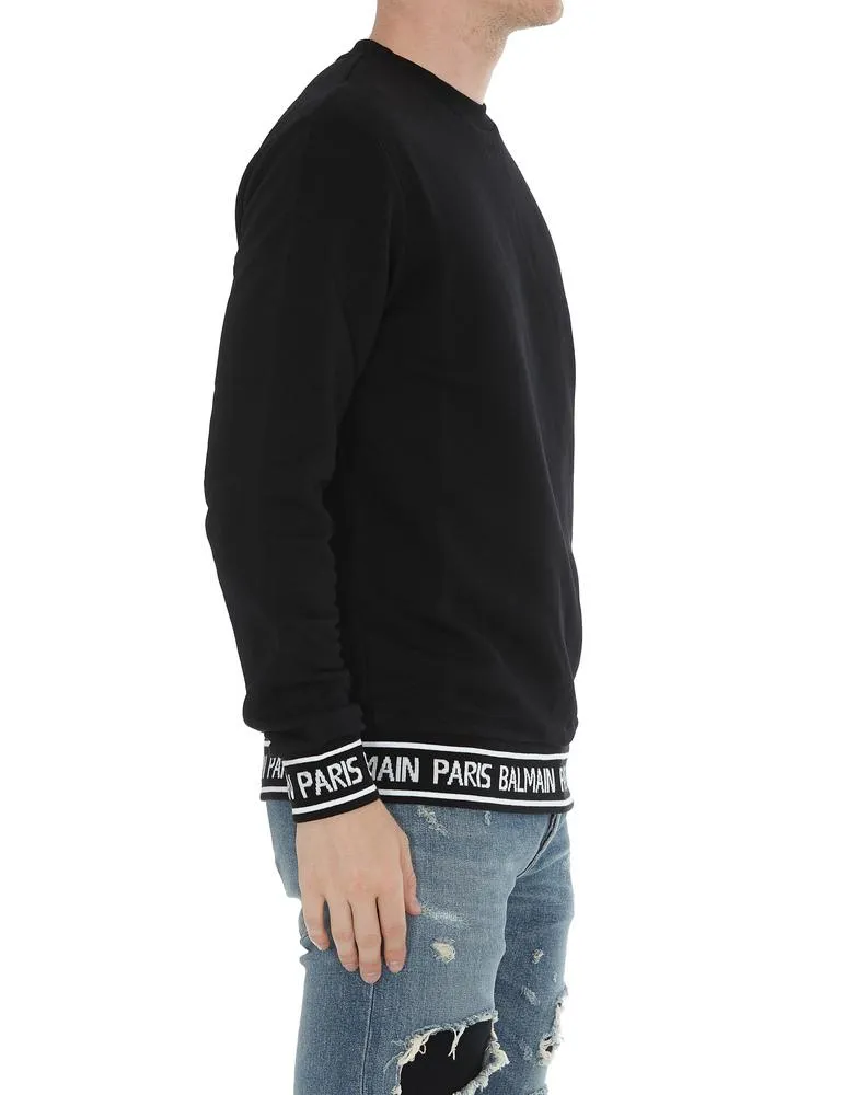 Balmain Logo Band Crewneck Jumper