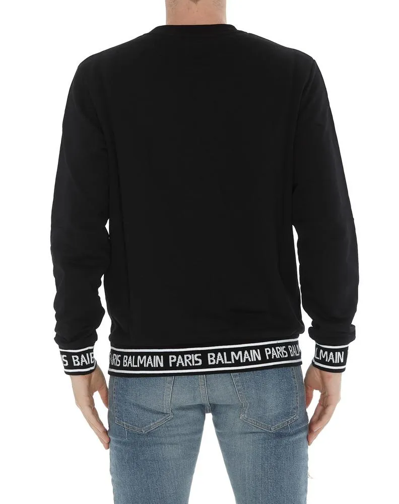 Balmain Logo Band Crewneck Jumper