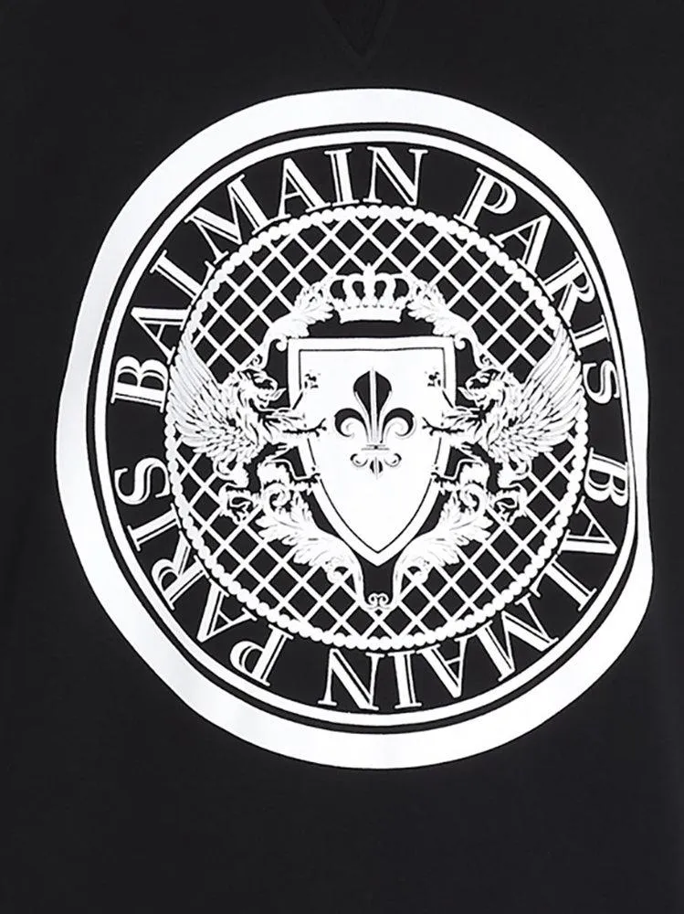 Balmain Logo Crest Crewneck Jumper