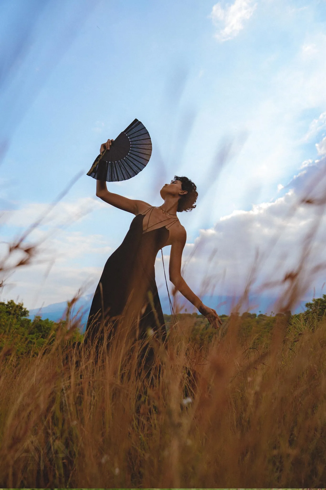 Black Padma Dress • Cocktail Summer Dress • Minimalist Elegant Open Back Dress