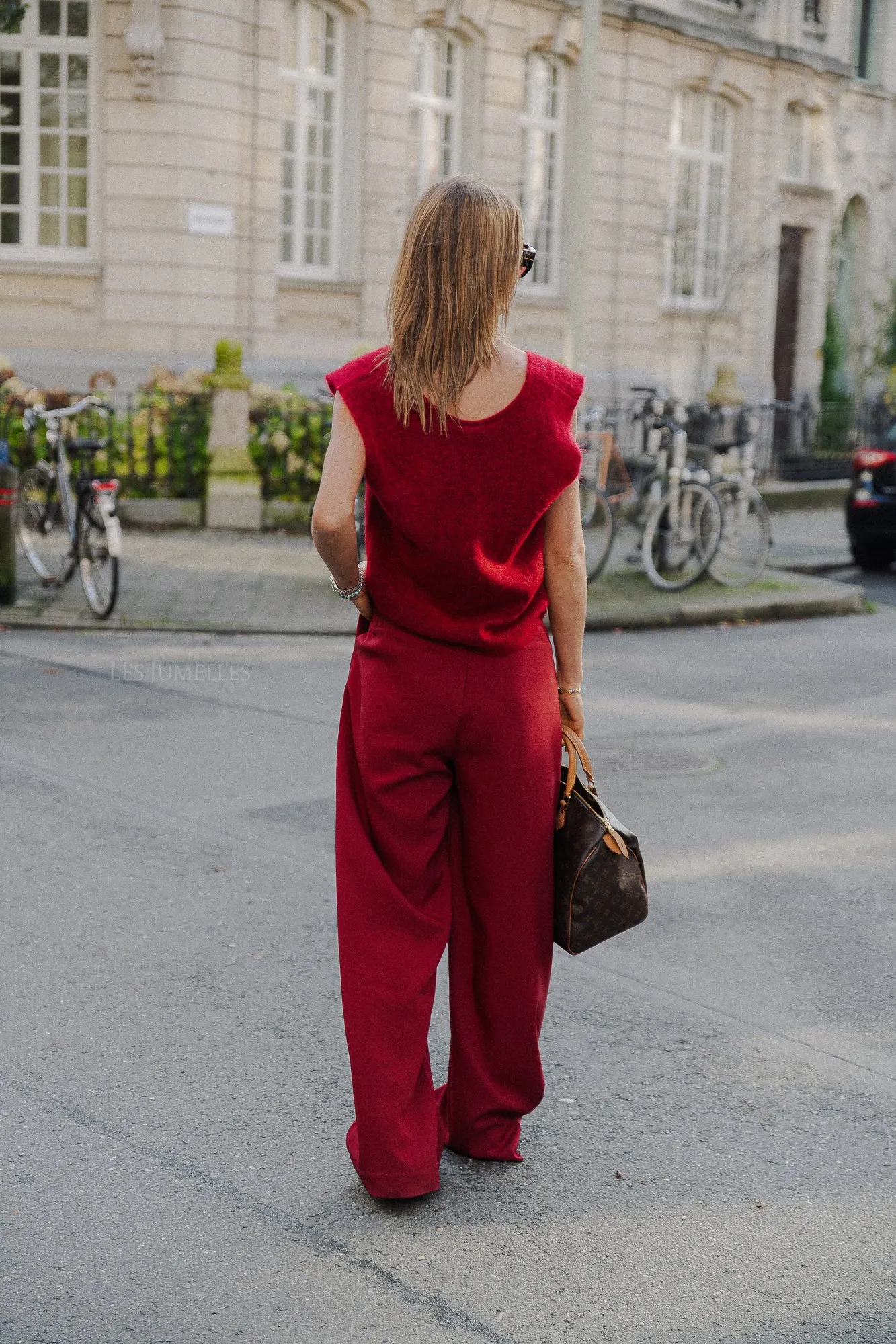 Bonnie gilet cherry red