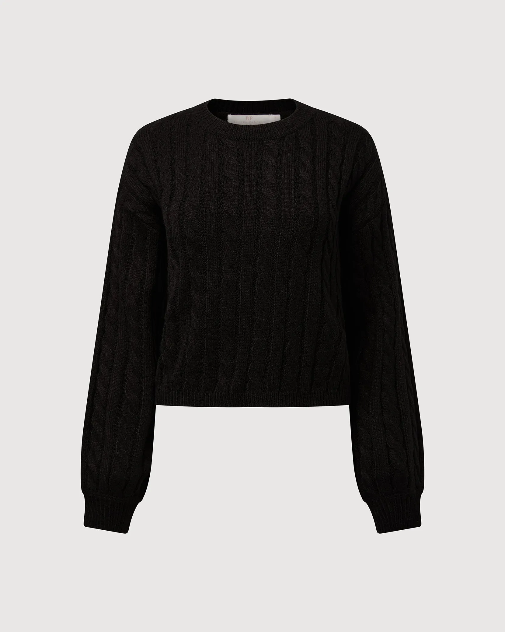 Boxy Cable Crew Sweater