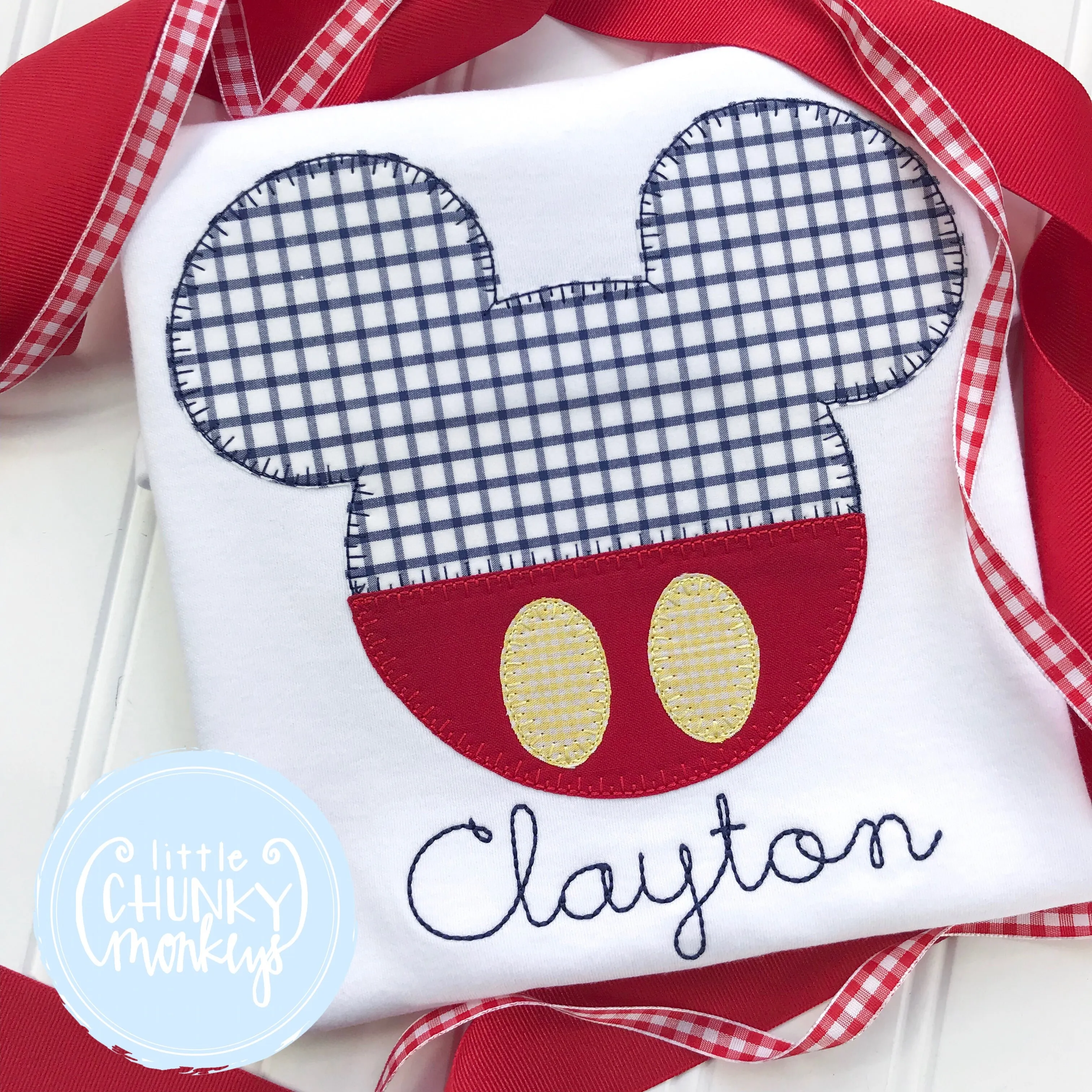 Boy Shirt - Mouse Applique