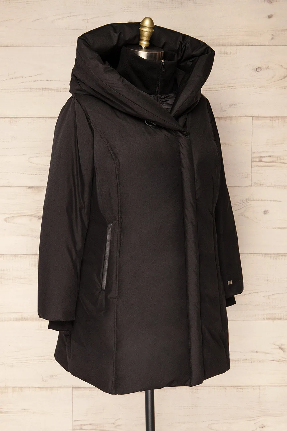 Camelia Black | Black Quilted Parka