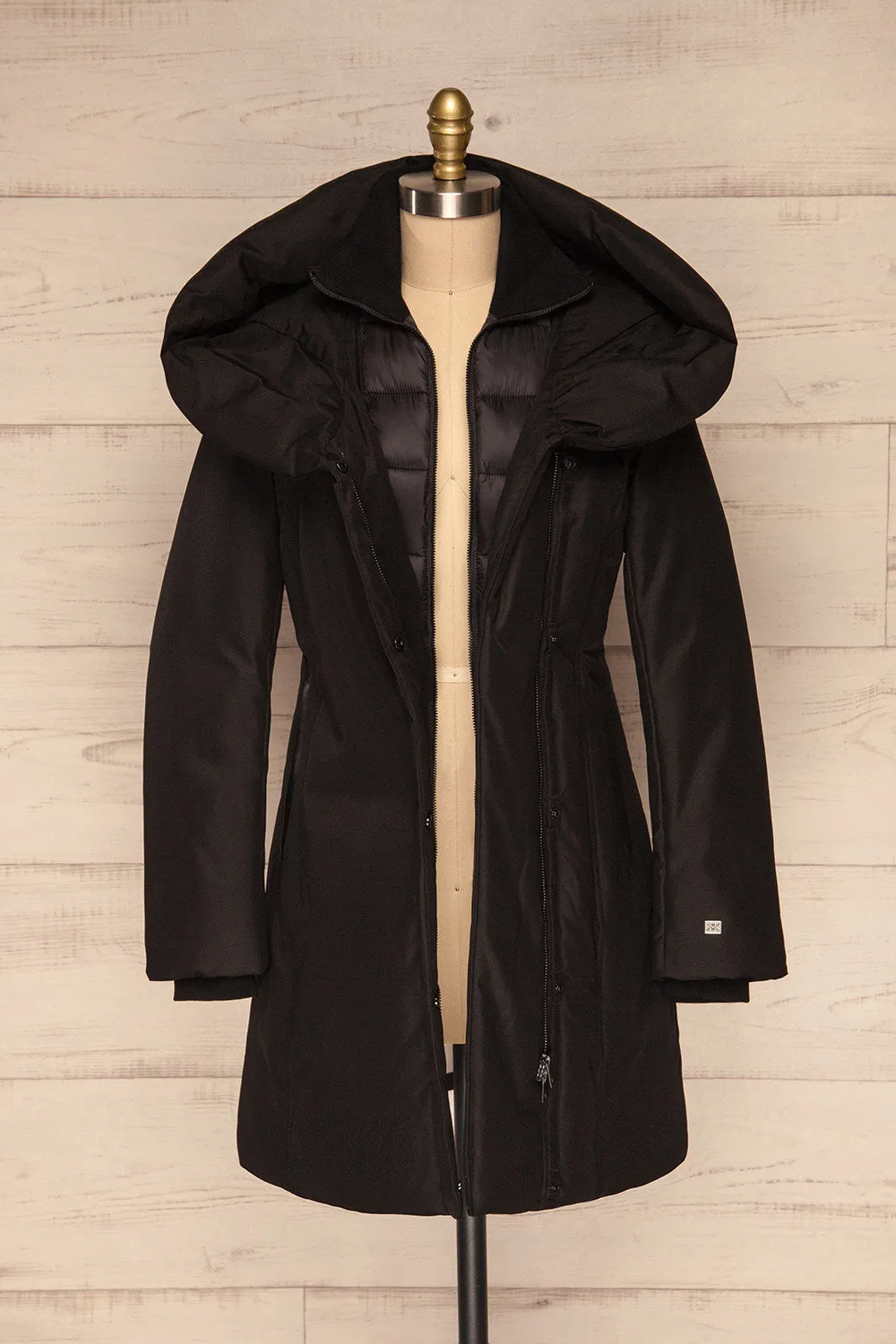 Camelia Black | Black Quilted Parka