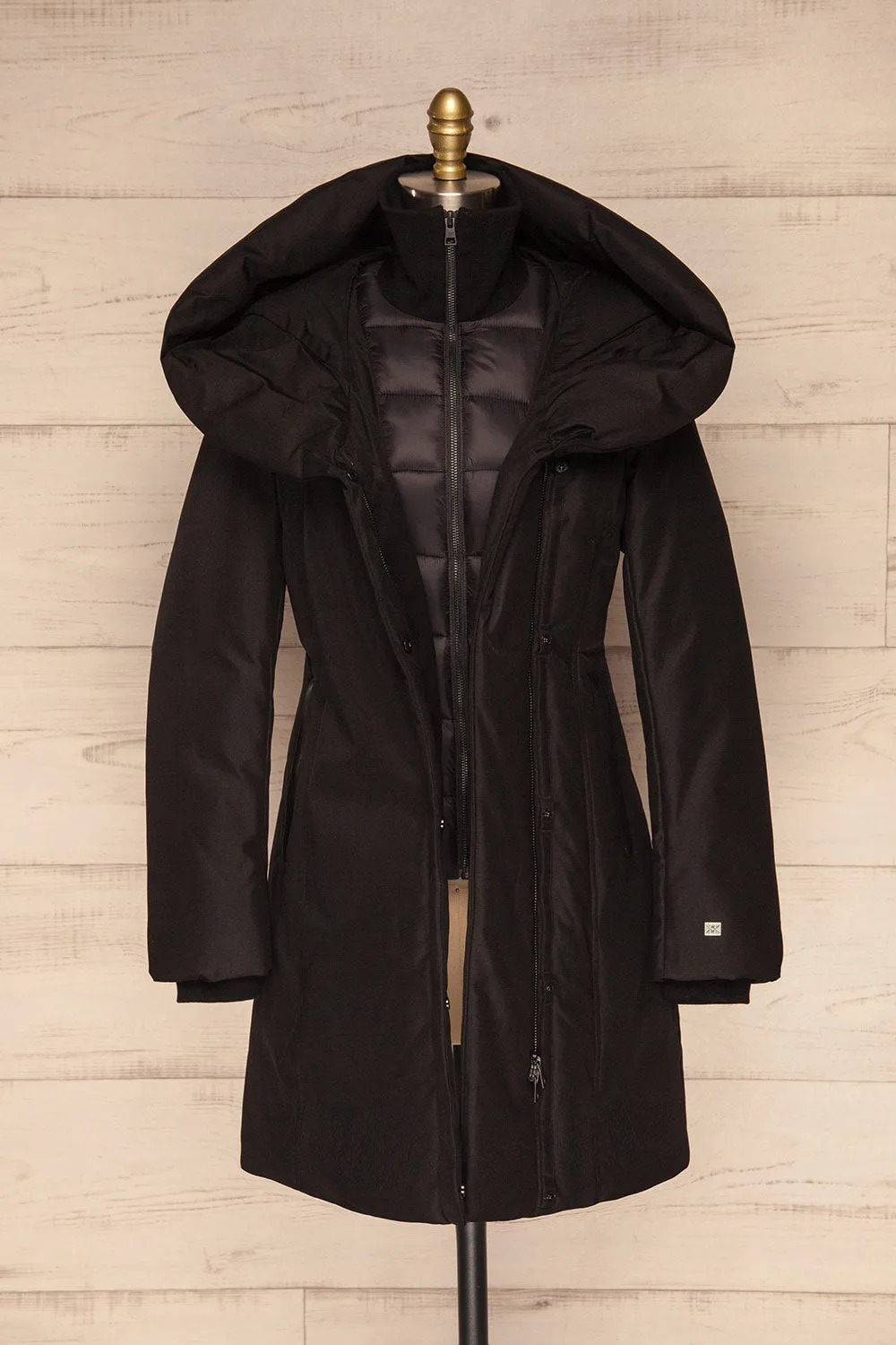 Camelia Black | Black Quilted Parka