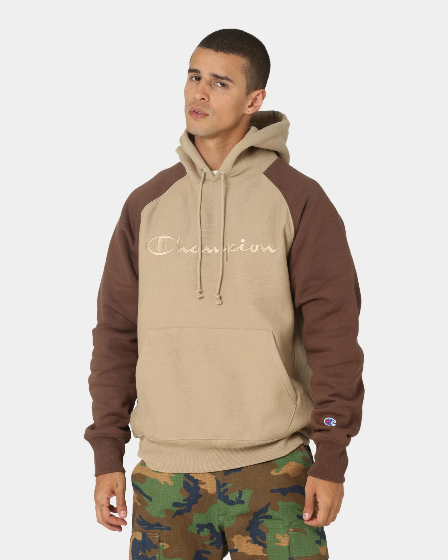 Champion Reverse Weave Raglan Hoodie Country Walnut