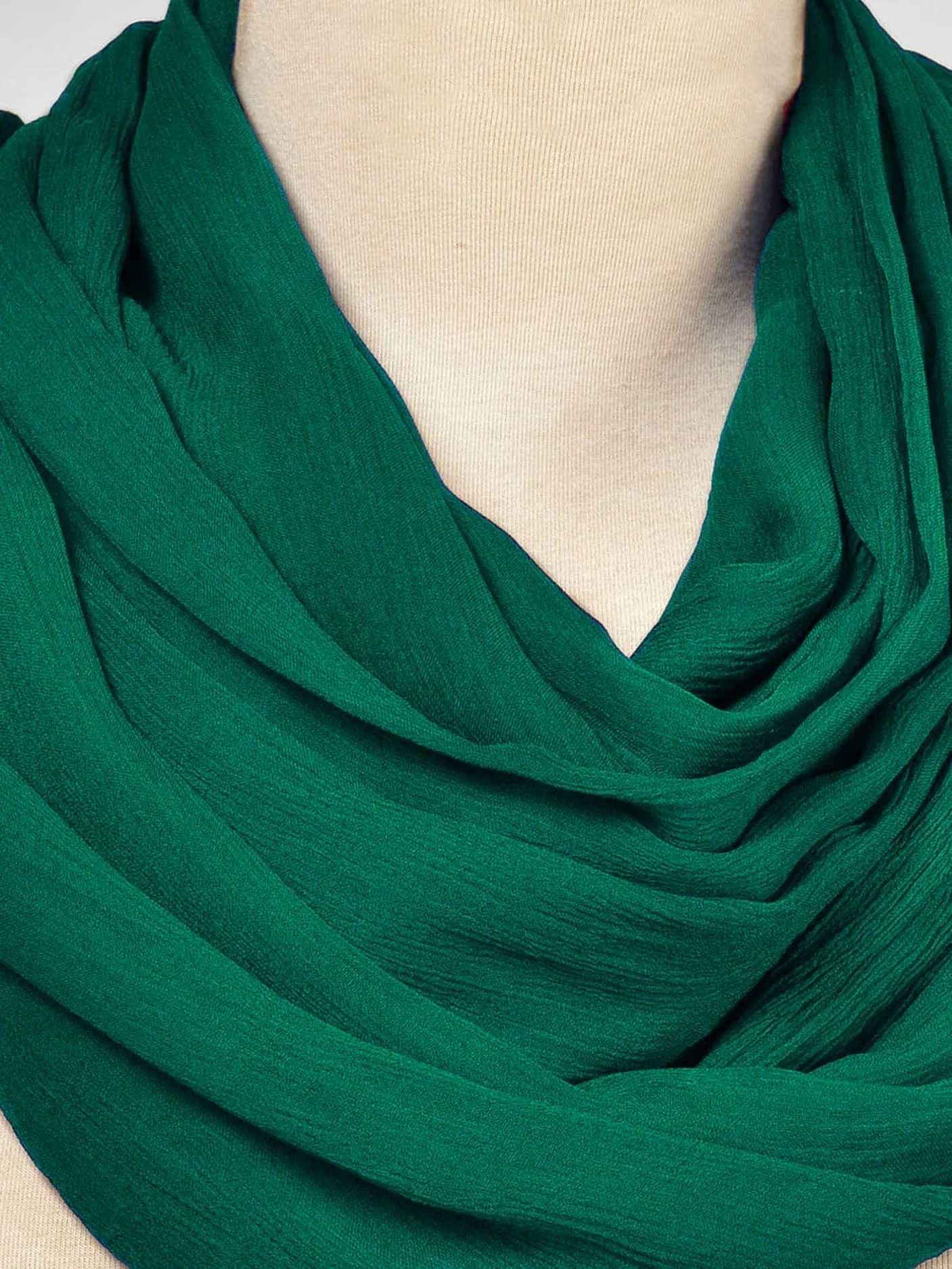 Chiffon Dupatta - Dark Green