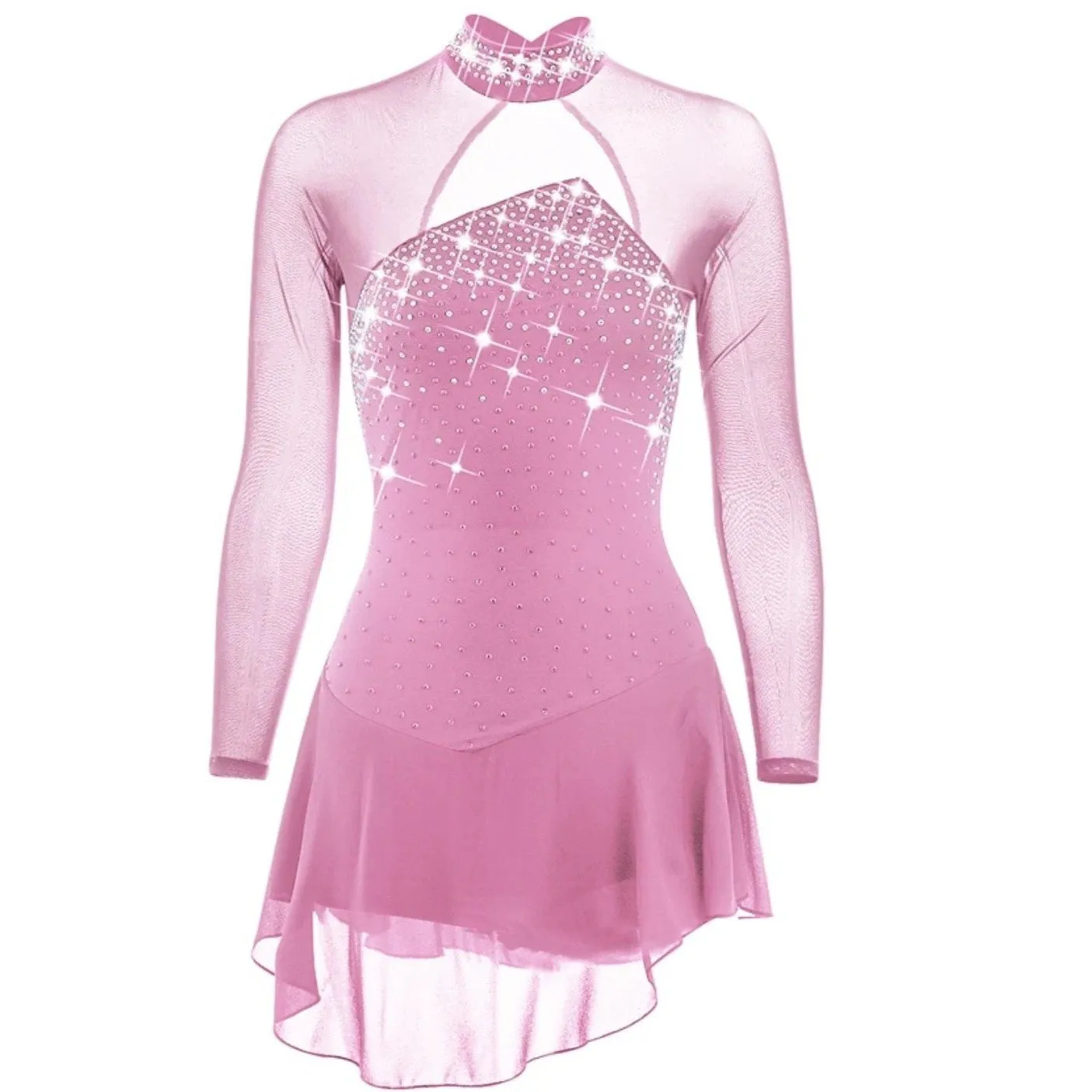 Competition Figure Skate Dress Long Sleeves 6 Colors BSU8162