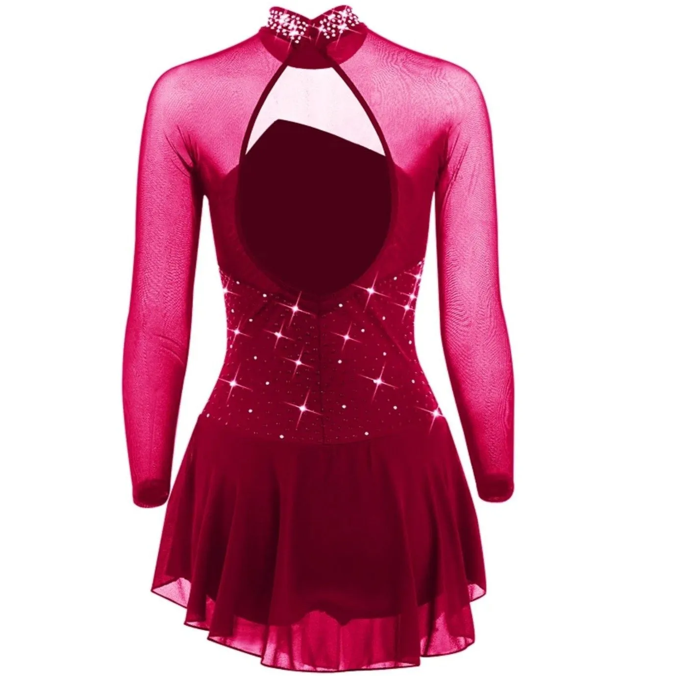 Competition Figure Skate Dress Long Sleeves 6 Colors BSU8162