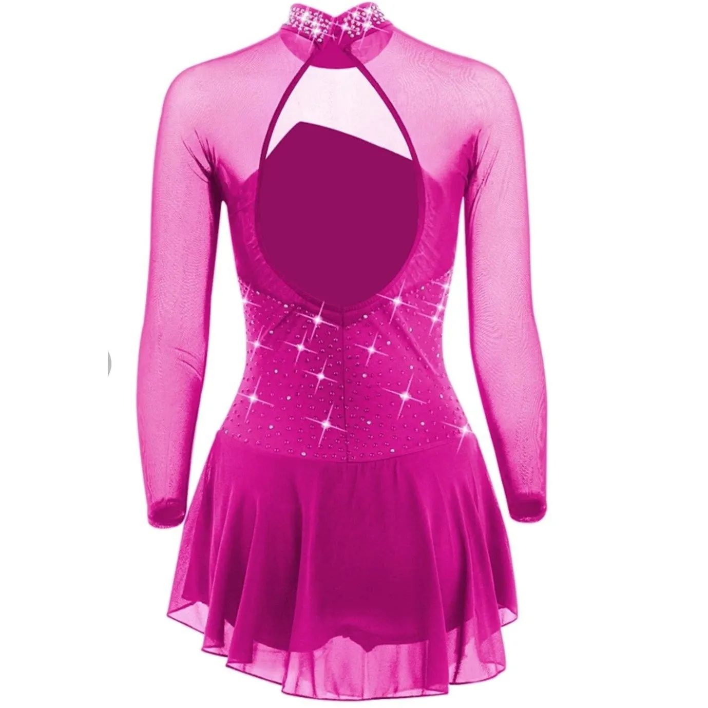 Competition Figure Skate Dress Long Sleeves 6 Colors BSU8162