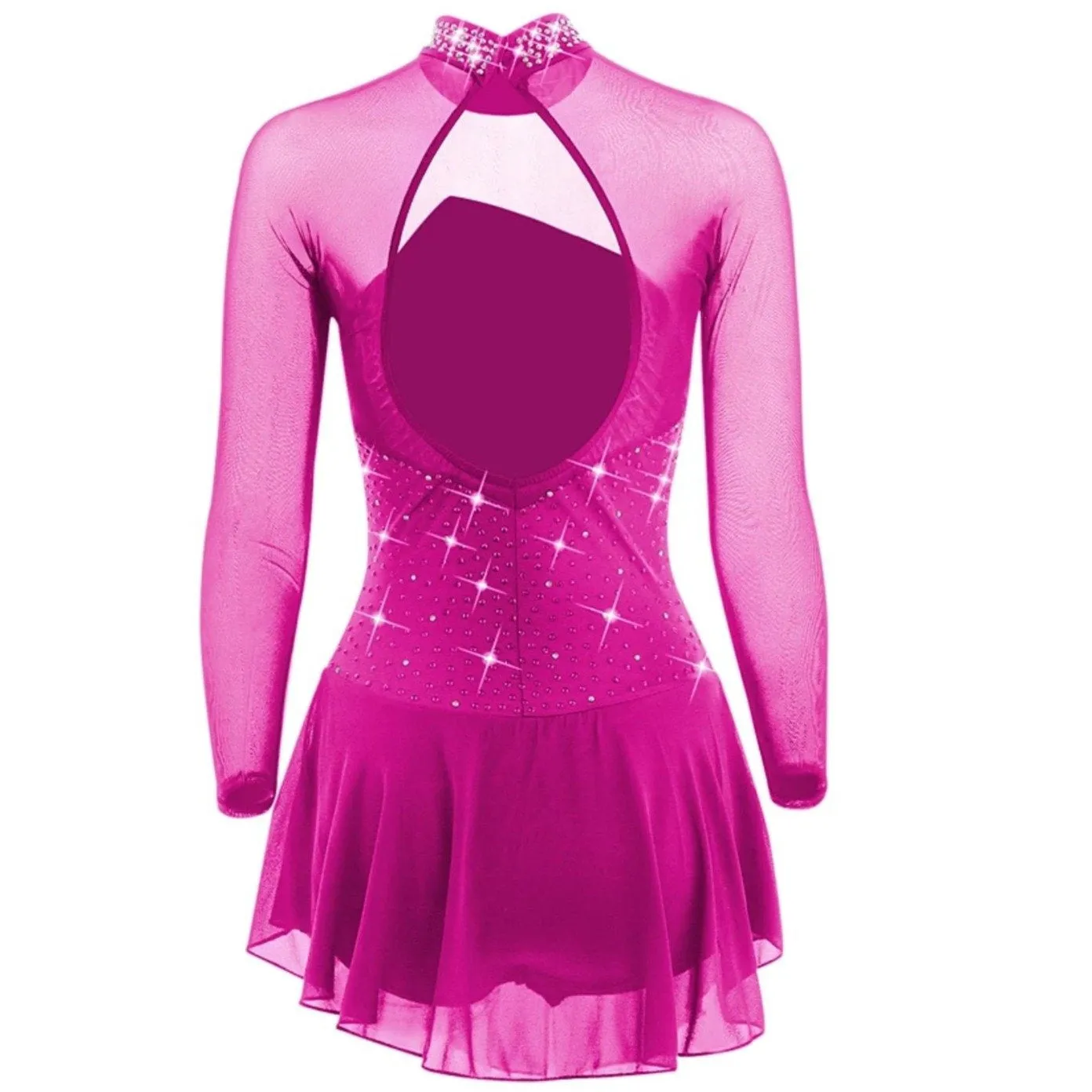 Competition Figure Skate Dress Long Sleeves 6 Colors BSU8162