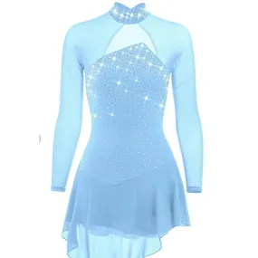 Competition Figure Skate Dress Long Sleeves 6 Colors BSU8162