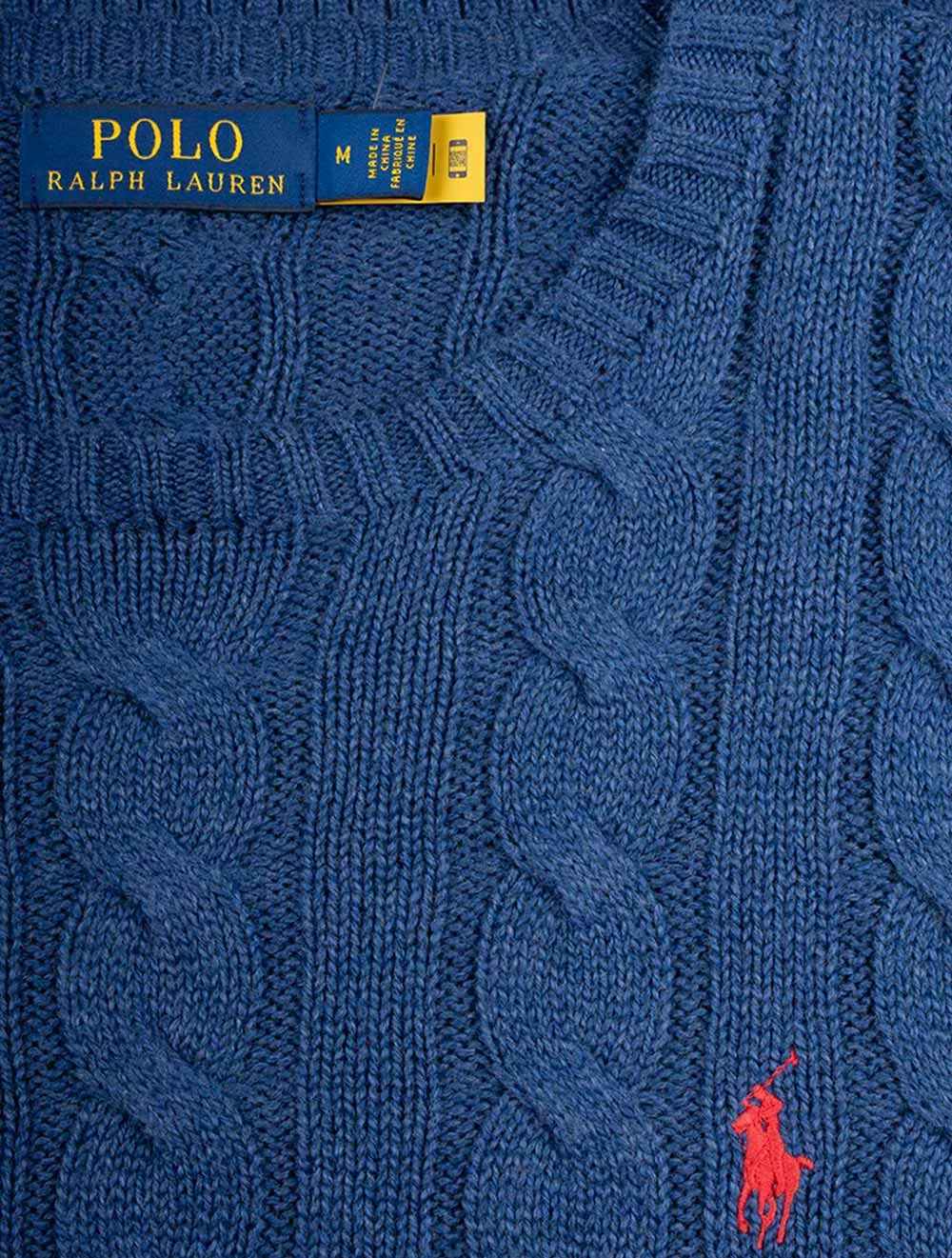 Cotton Cable Sweater Navy