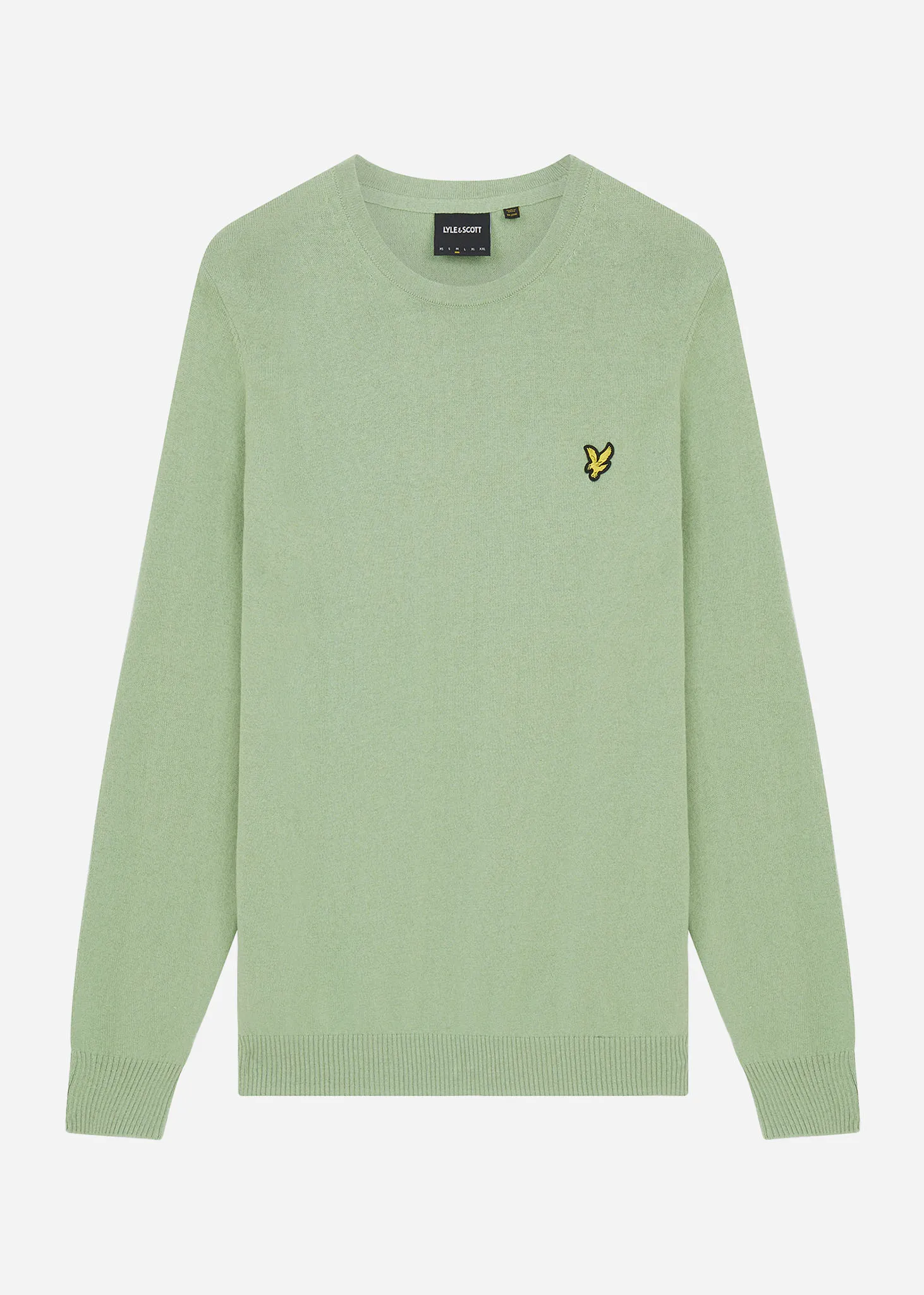 Cotton merino crew jumper - glencoe green