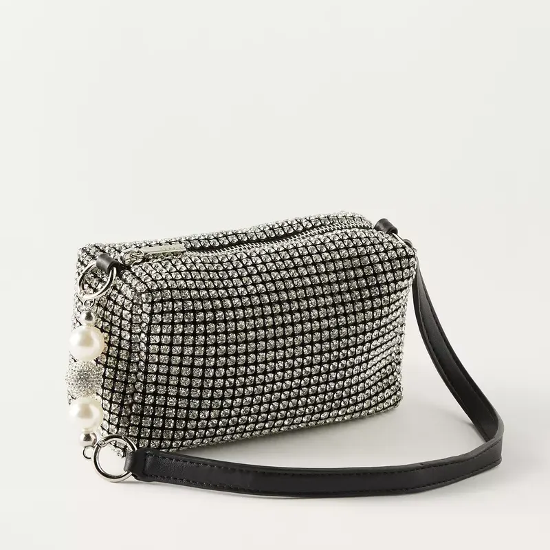 Crystal Mesh Heiress Pouch Women Evening Handbag