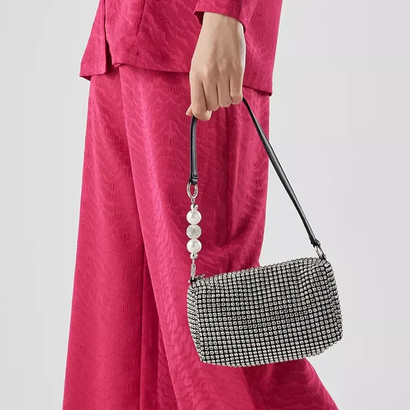 Crystal Mesh Heiress Pouch Women Evening Handbag