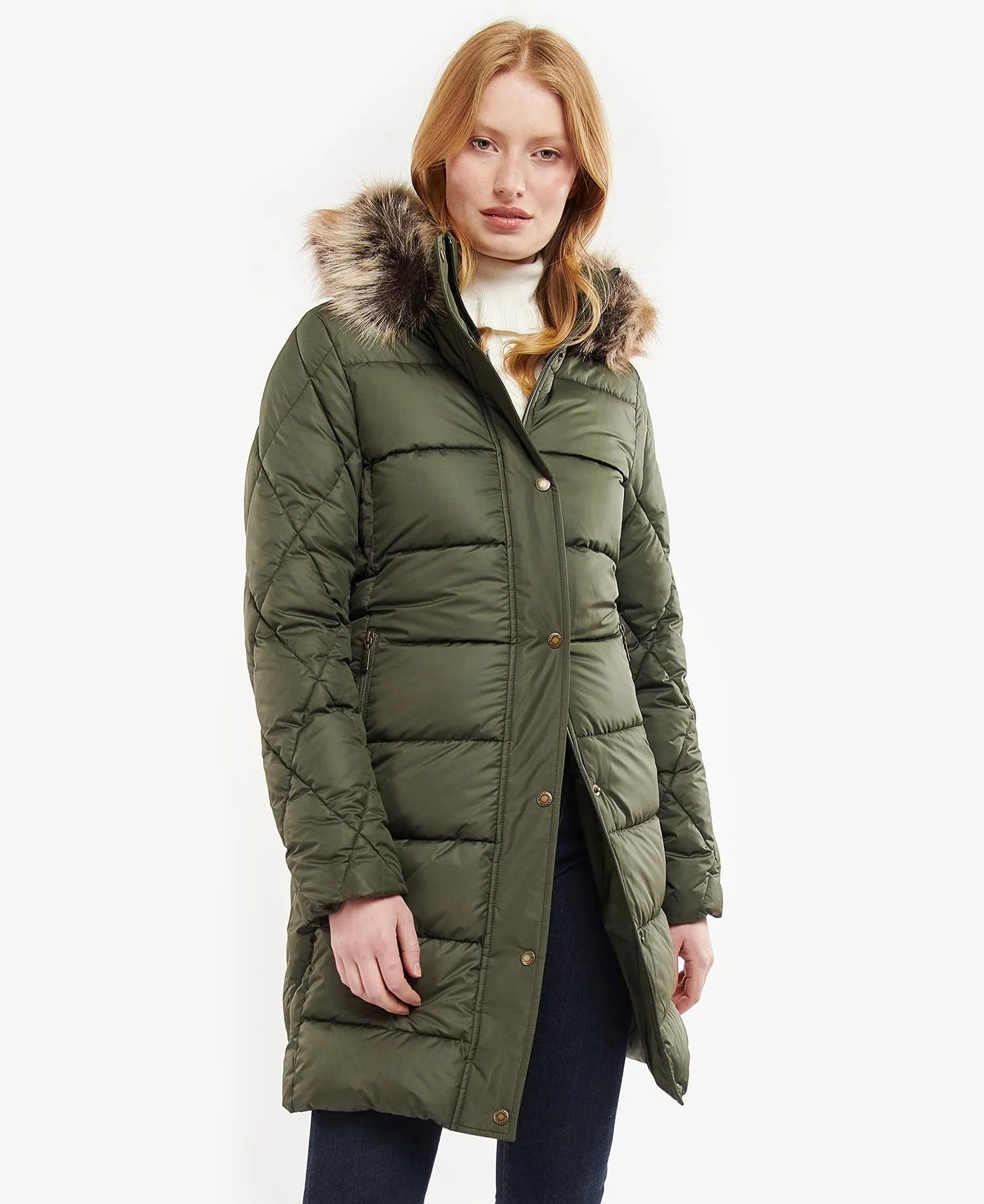 Daffodil Quilt Coat - Olive