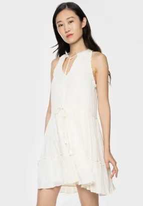 Dex Light Birch Drawstring Mini Dress